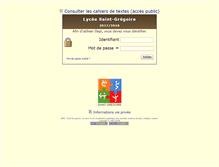 Tablet Screenshot of lycee.saint-gregoire.net